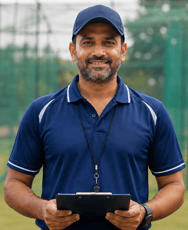 Coach with a clipboard
